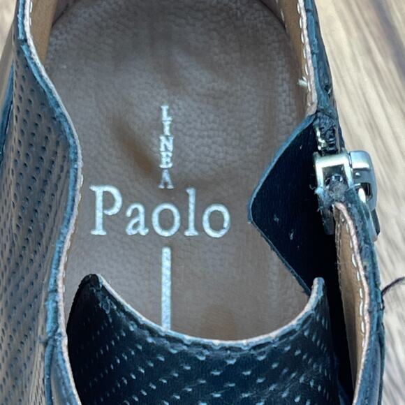 Linea Paolo Felicia Boots Womens Size 8 M Black Wedge Ankle Platform Bootie Zip - Picture 9 of 9